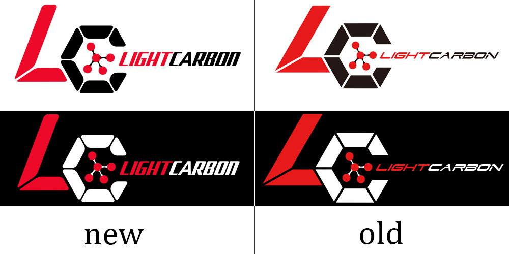 Logótipo LightCarbon novo vs antigo