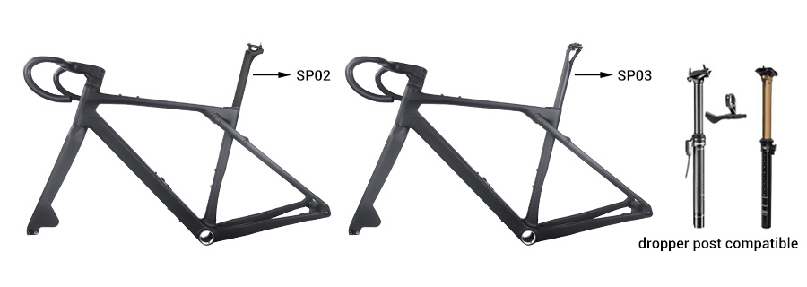 SP02 and SP03 seat post optional